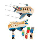 Avión de Madera Didáctico con Pasajeros y Equipaje Demostración - Titina