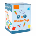 Cubo de Actividades de Madera Montessori 5 en 1 Didáctico - Louicid