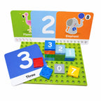 Juego Educativo de Matemáticas con Bloques y Números Tarjetas - Titina