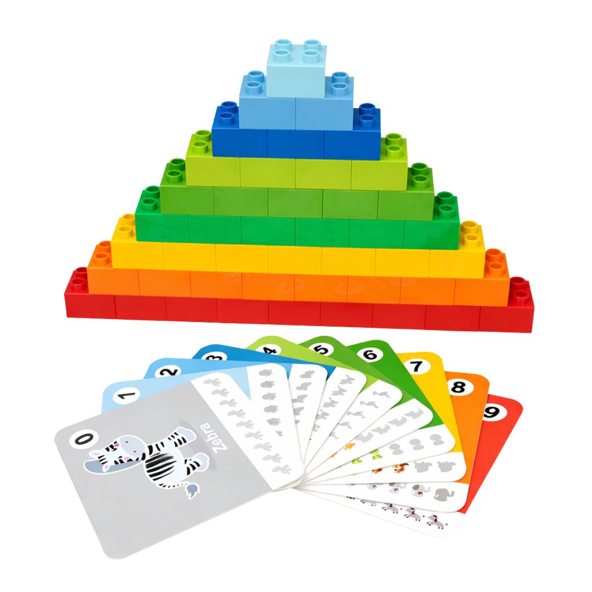 Juego Educativo de Matemáticas con Bloques Tarjetas y Números - Titina