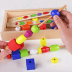 Juego de Secuencias con Cuentas de Madera Montessori - Titina