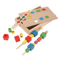 Juego de Secuencias con Cuentas de Madera Montessori - Titina