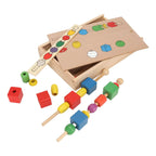 Juego de Secuencias con Cuentas de Madera Montessori - Titina