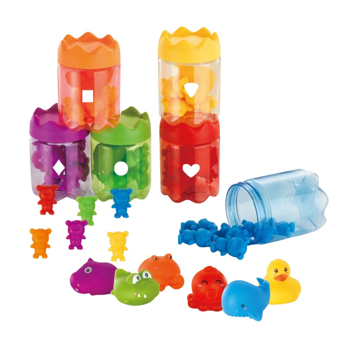 Juguete Montessori Clasificación y Conteo Animalitos 63pzas - Titina