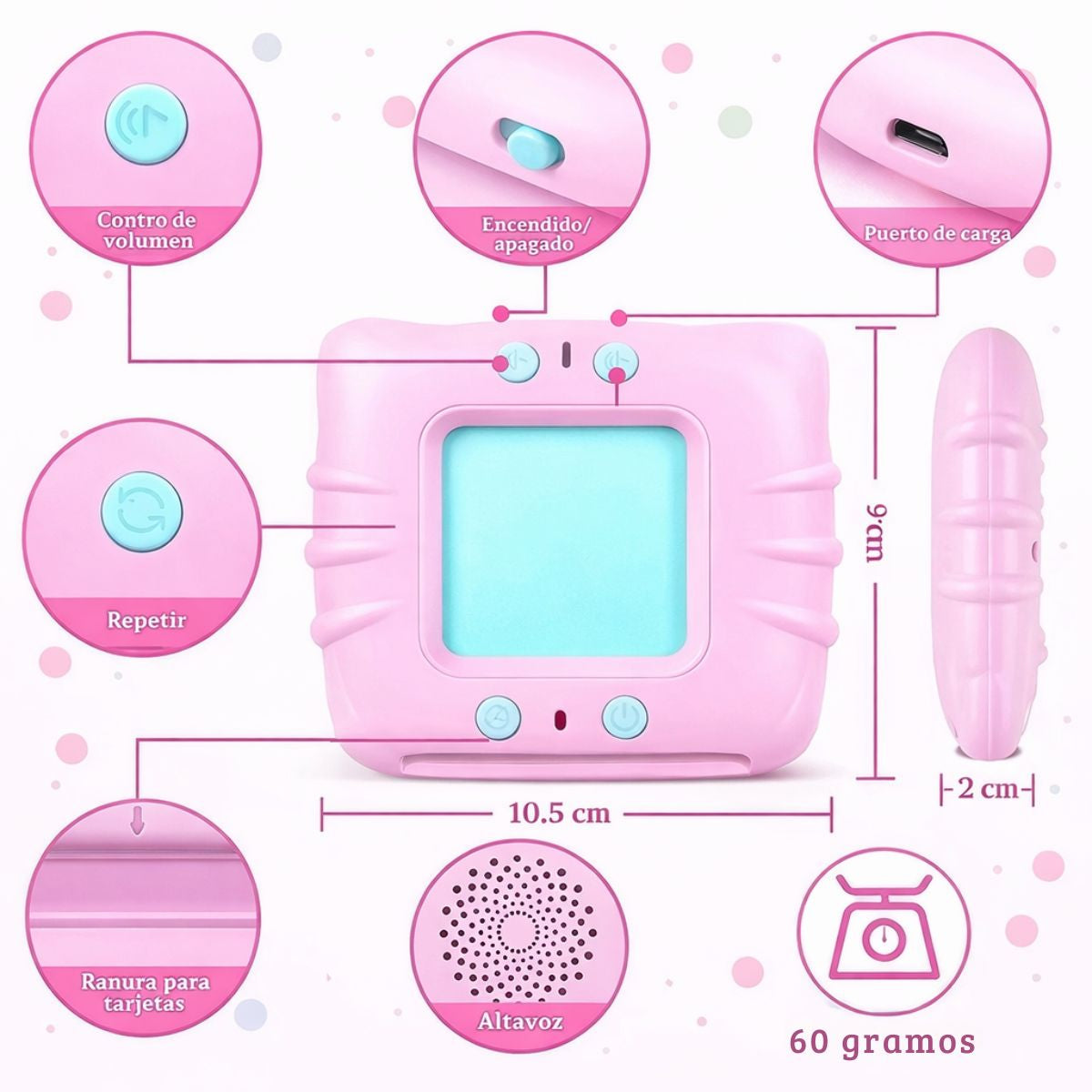 Juguetes Aprendizaje Tarjetas Lectura Español Inglés Medidas Indicaciones - Titina