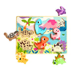 Puzzle De Madera Dinosaurios Didáctico Para Niños Exparcidos - Titina
