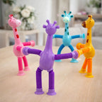 Set 4 Jirafas con Luz y Ventosa Sensorial En Casa - Titina