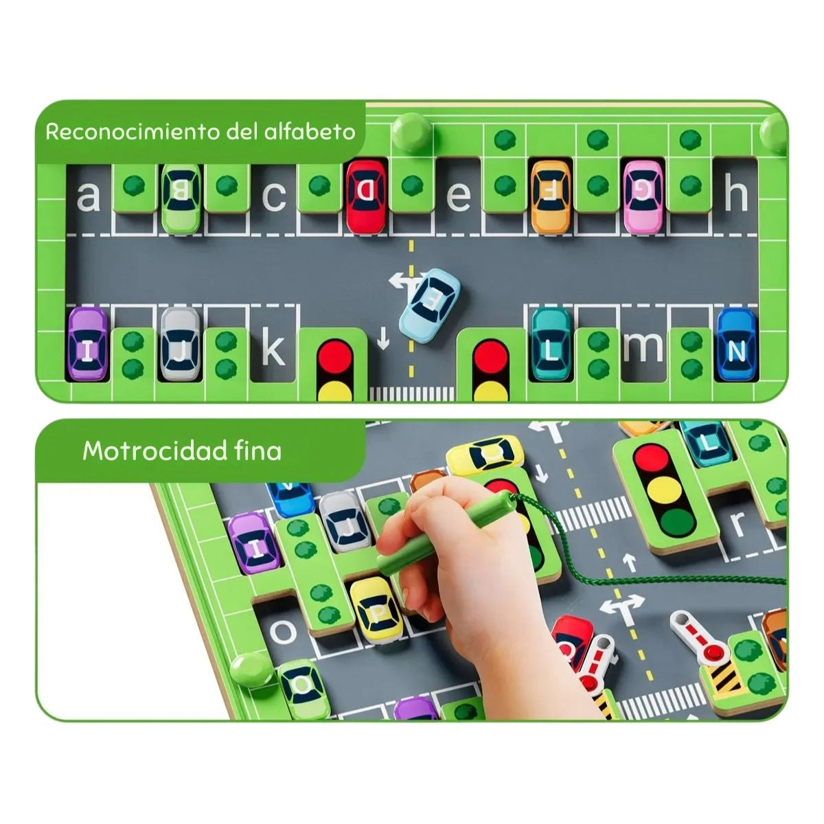 Tablero Magnético Laberinto de Autos Didáctico Habilidades - Titina