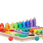 Tablero de Clasificación 6 en 1 de Madera Montessori Bolas - Titina