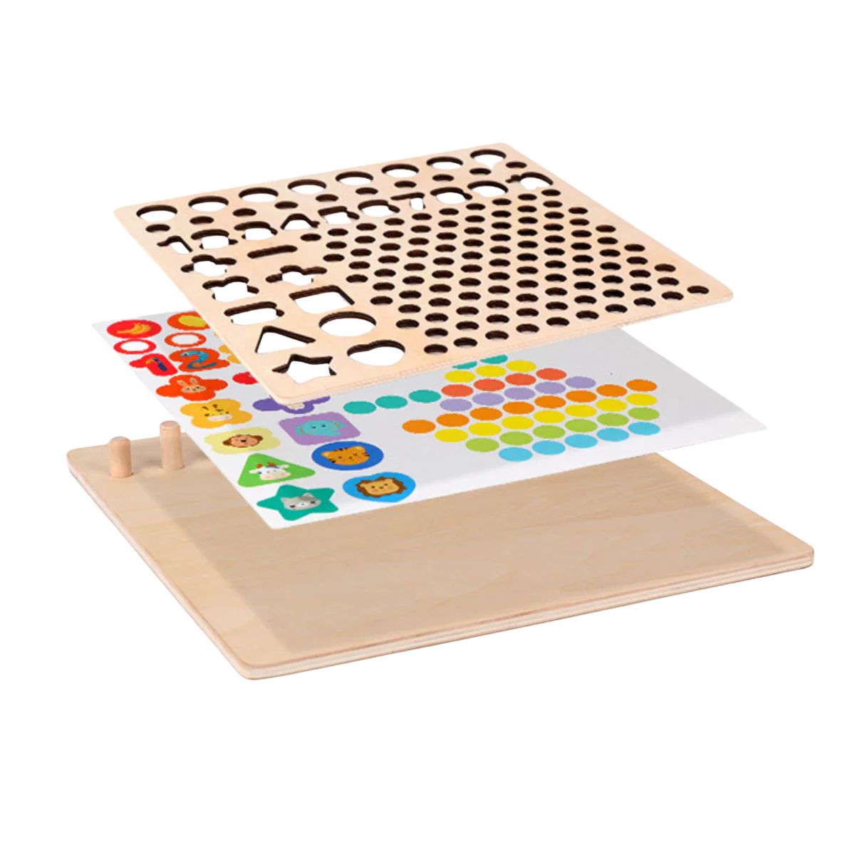 Tablero de Clasificación 6 en 1 de Madera Montessori Encaje - Titina