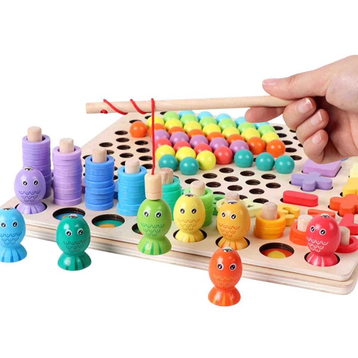 Tablero de Clasificación 6 en 1 de Madera Montessori Iman - Titina