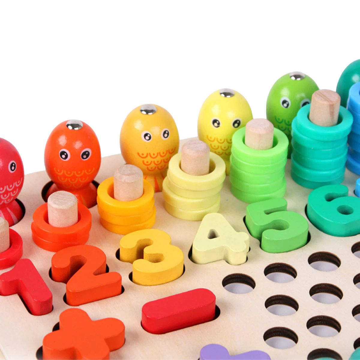 Tablero de Clasificación 6 en 1 de Madera Montessori Numeros - Titina