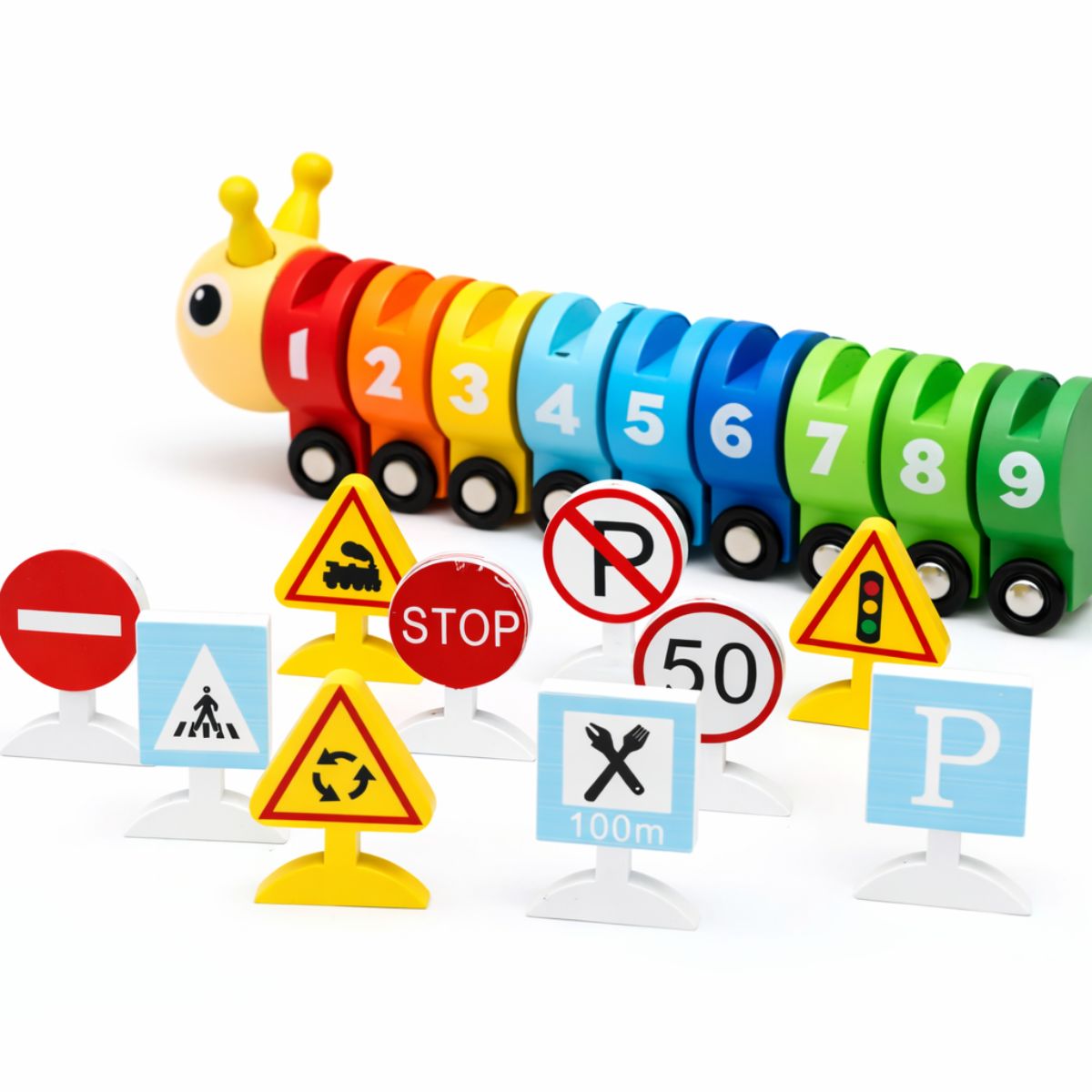 Tren de Madera Montessori Concuna Señales de transito - Titina